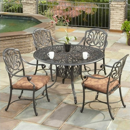 Home Styles Fl Blossom 5 Piece Metal Patio Dining Set 48 Table Canada Piece Metal Patio Dining Set 48 Table, Patio Table And Chairs Canada
