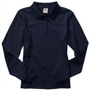 Faded Glory Fg Girl's L/s Uniform Polo W/ Pico