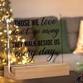 thumbnail image 3 of Remembrance Sympathy Grief Gifts Where There is Great Grief There is Great Love Clear Desk Decorative Sign Acrylic Sign With Wooden Stand for Desk Table Shelf 4x4 Inch, 3 of 4