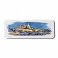 thumbnail image 1 of Travel Computer Mouse Pad, Watercolor Style Artwork of the Prague Castle Hradcany and Little Quarter, Rectangle Non-Slip Rubber Mousepad Large, 31" x 12", Azure Blue Multicolor, by Ambesonne, 1 of 2