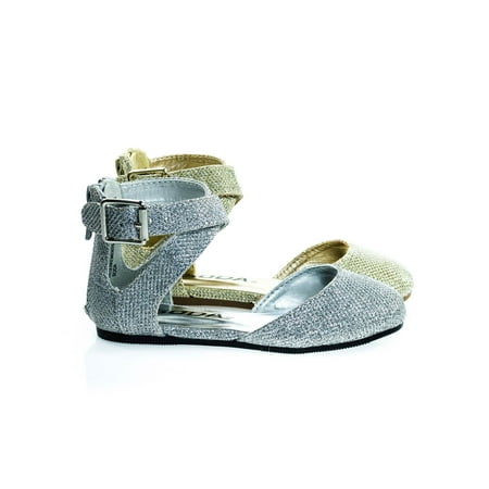 - Kiner-IIS by Speed Limit 98, Children's Girl Flat Round Toe D'Orsay Open Shank Flats