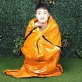 thumbnail image 3 of Heavy-Duty Mylar Emergency Sleeping Bag - Waterproof Thermal Bivy for Camping, Hiking & Survival Kits (orange), 3 of 4