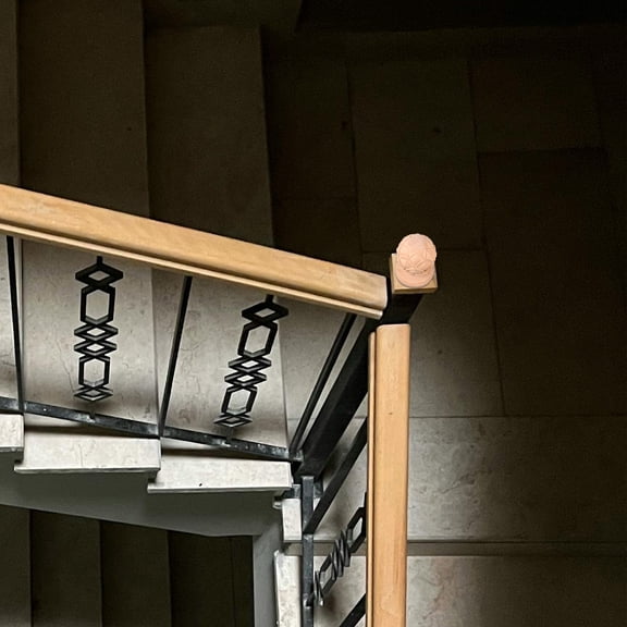 YOSADIER Beige Solid Wood Decorative Baluster Topper with Elegant Carved Details