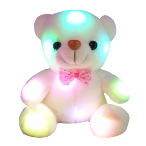 Soft Cuddly Teddy Bear Glow Blowing in Night Color Changing Night Light N7Z 