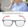 thumbnail image 5 of Presbyopic Blue Light Filtering Reading Glasses Sport Anti Slip Matte Black Frame Red Leg Lenses +2.00 Diopter Strength, 5 of 9