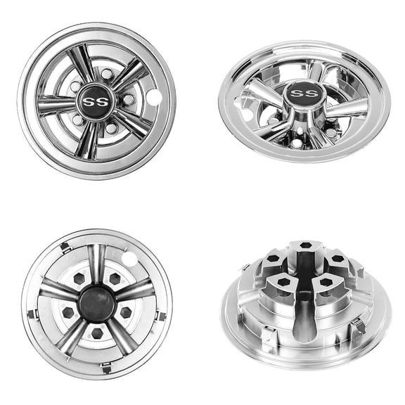 4Pcs Light Weight 8inch Golf Cart Wheel Covers Replacement 5 Spokes Hub Cap Protector Rims For Club Car Accessories