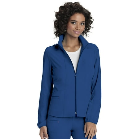 

HeartSoul Break On Through Women s Zip Front Warm Up Scrubs Jacket 20310