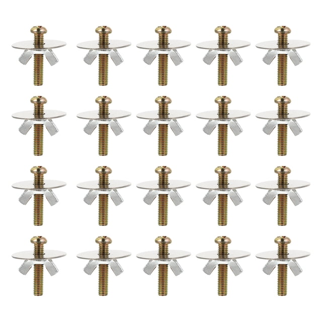 30 Sets Wing Nuts Flat Washers Screws Bird Nest Fasteners Breeding Box Fittings Random Color