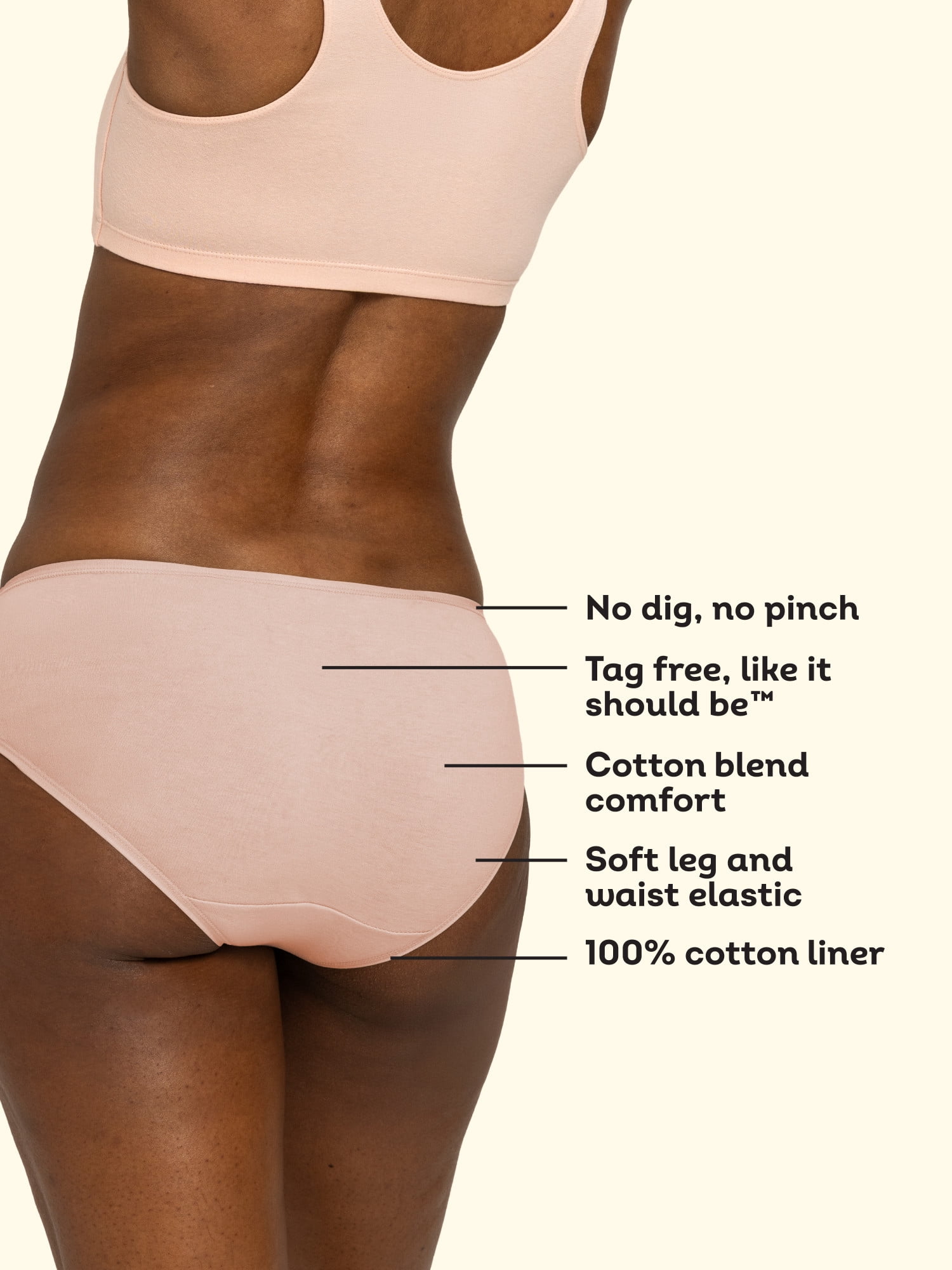 Fruit of the Loom Women's Underwear, Cotton Stretch Panties 6-Pack, Sizes S-3XL