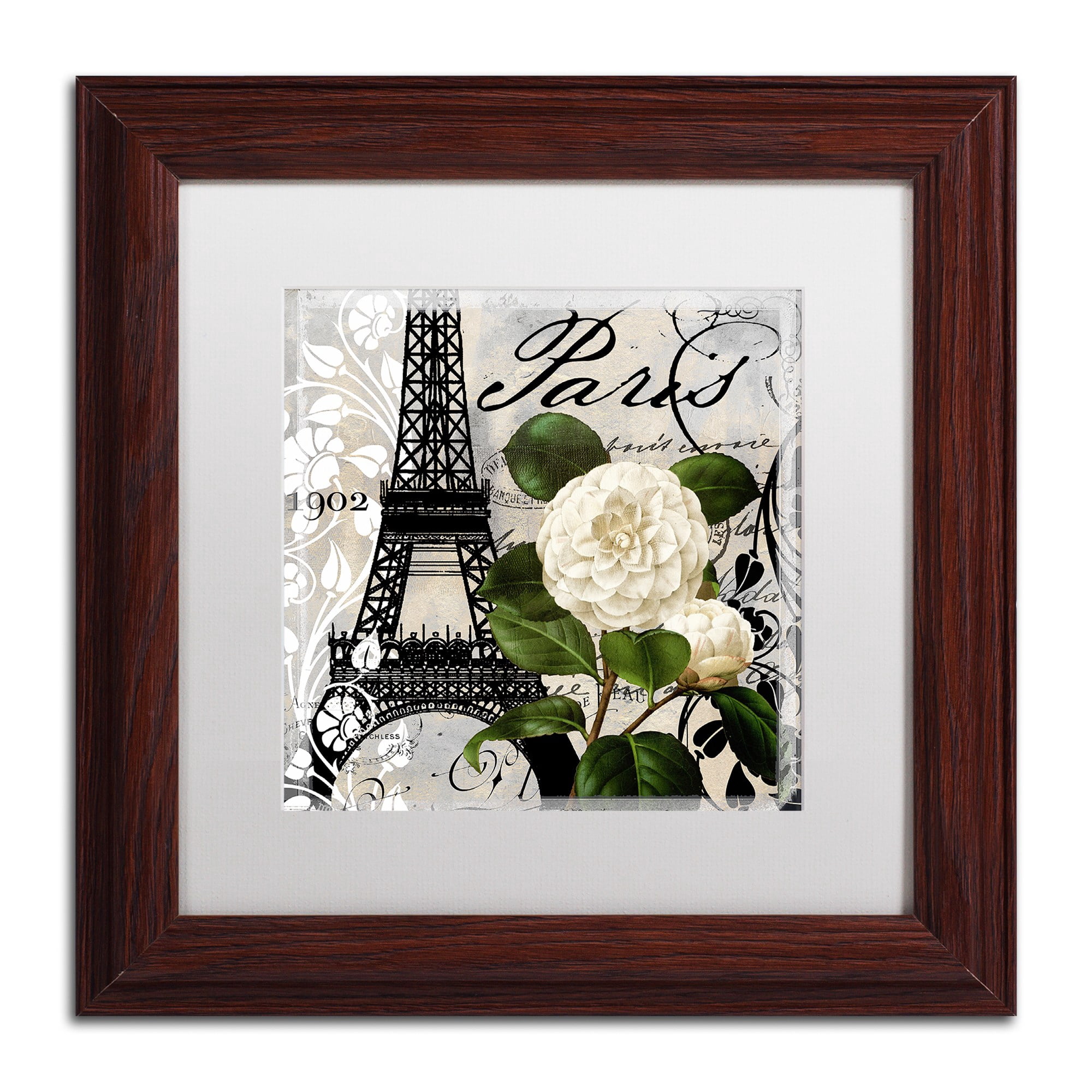 Trademark Fine Art "Paris Blanc I" Canvas Art by Color Bakery White Matte, Wood Frame