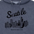 thumbnail image 3 of Instant Message - Seattle Washington - Men's Pullover Hooded Fleece Sweatshirt, 3 of 7