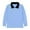 a-37Blue10, variant on Kids Striped Trim Polo Collar Solid Two Button Placket Long Sleeve Polo Shirts School Uniform Regular Fit Breathable Knit Plain Casual Tops For Boys Girls Versatile Top 3-4 Years