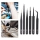 thumbnail image 1 of Juego de herramientas de pinzas de precisión de 6 piezas, juego de pinzas para manualidades, pinzas para cejas, pinzas para decoración de uñas, pinzas Desafilado Salvador Pinzas, 1 of 10