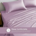thumbnail image 5 of 100% Bamboo Twin Sheet Set - Ultra Soft, Breathable & Cooling, Ideal for Hot Sleepers, 16" Deep Pocket, Hotel Luxury Bedding (Lilac), 5 of 8