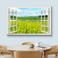 thumbnail image 3 of wall26 Canvas Print Wall Art Window View of Yellow Poppies &amp; Field Nature Wilderness Photography Realism Rustic Scenic Colorful Relax/Calm Ultra for Living Room, Bedroom, Office - 32"x48&quo, 3 of 5