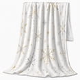 thumbnail image 2 of Festive Geometric Snowflake Winter White Living Room Decorative, Festive Holiday Scene, Warm Flannel Blanket for Living Room and Bedroom, Art Lovers Housewarming Gift, Artistic Home Decor, 2 of 9