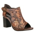 thumbnail image 2 of Roper Womens Mika Floral Embossed Peep Toe Shootie Pumps Dress Casual Shoes, 2 of 5