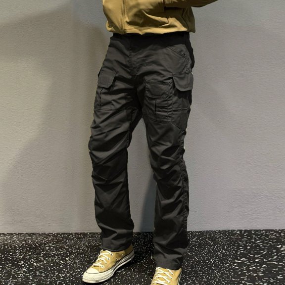 Men's Camo Cargo Pants, Water Resistant Hiking Work Pants with Multi-Pockets, Outdoor Ripstop Camouflage Trousers