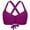 F59 Purple, variant on Curuila Swimsuit For Women Fashion Solid Color Strap Square Neck Bikini Swimwear Top Black Size 2Xl