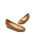 thumbnail image 5 of BURUDANI Women's Mid Wedge Heel Wide Pump Shoes Wide Available, 5 of 8