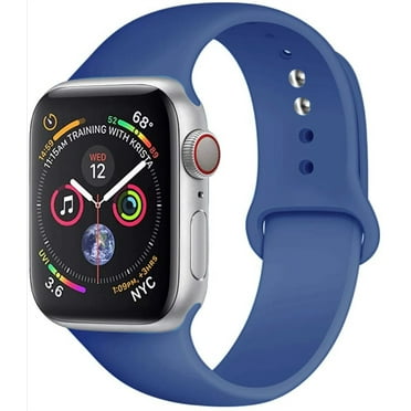 YuiYuKa Silicone Strap Sport Band Compatible with Apple Watch Bands 41mm 49mm 45mm 40mm 44mm 38mm 42mm,Soft Belt Smartwatch Wrist Sport Band for iwatch Series 9 3 4 5 6 SE 7 8 - Delft Blue