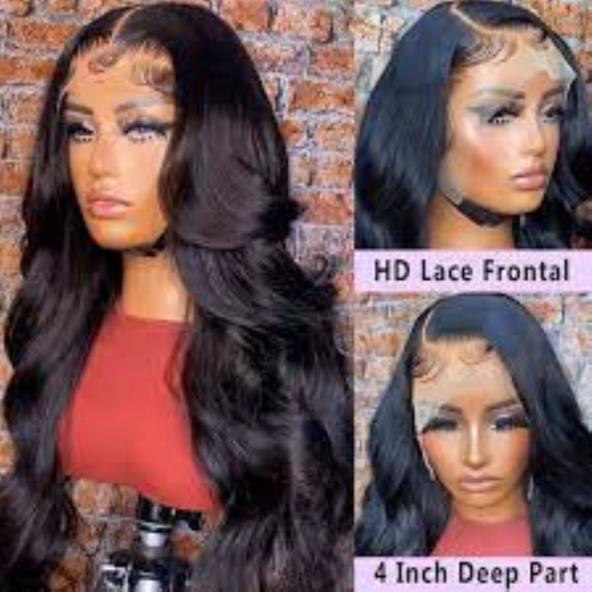 Brazellian Lace Front Wig 26 Inch Human Hair - Black
