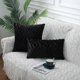 thumbnail image 2 of Soft faux fur pillowcase 12x20- plush short wool velvet decorative waist pillowcase - living room sofa pillowcase set of 2 pieces - black, 2 of 4