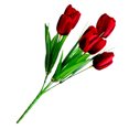 thumbnail image 3 of Moyic Un ramo de tulipanes de flores artificiales de 6 cabezas, simulación de fiesta de boda, decoración para el hogar, oficina, decoración Flores artificiales 1 Moyic HA7117-01B, 3 of 6