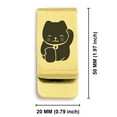thumbnail image 2 of Stainless Steel Maneki Neko Good Luck Charm Classic Slim Money Clip Credit Card Holder, 2 of 2