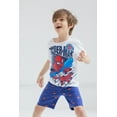 thumbnail image 2 of Marvel Spider-Man Little Boys T-Shirt and French Terry Shorts Outfit Set Toddler to Big Kid, 2 of 5