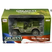 AUTO WORLD 1:18 THE GREATEST GENERATION - WWII 1941 WILLYS MB JEEP (ARMY)(DIRTY VERSION) AWML005-12B