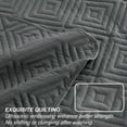 thumbnail image 7 of Exclusivo Mezcla Gray Twin Quilt Set, Square Pattern Ultrasonic Lightweight Bedspreads, Soft Coverlets Bedding Set with Pillow Sham, 7 of 7