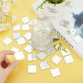 thumbnail image 3 of 200pcs 1 Inch Square Mosaic Tiles Decorative Adhesive Acrylic Mirror Craft Mini Mirror Tiles Small Decorative Glass Mirrors for Arts Crafts Photo Framing Traveling Room Decoration, 3 of 9