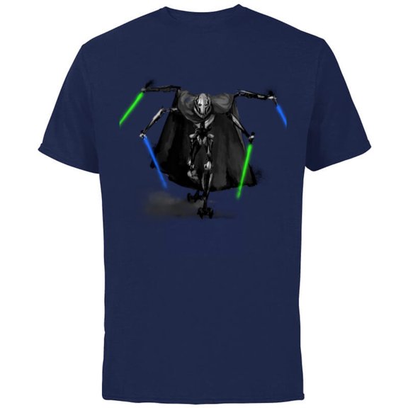 Star Wars Revenge of the Sith General Grievous - Short Sleeve Cotton T-Shirt for Adults -Customized-Navy