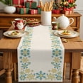 thumbnail image 4 of Table Runner 13x70in Inches Long, Vintage Winter SnowflakeLinen Washable Dresser Scarf Abstract Geometric ArtKitchen Dinning Tablerunners for Holiday/Party/Wedding/Home Tables Decor, 4 of 9