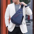 thumbnail image 5 of Bolsa De Pecho Para Hombre Bolsa Pecho Hombre Gran Capacidad Senderismo Bolsa Deportiva Casual para Viajes al Aire Libre (Azul), 5 of 5