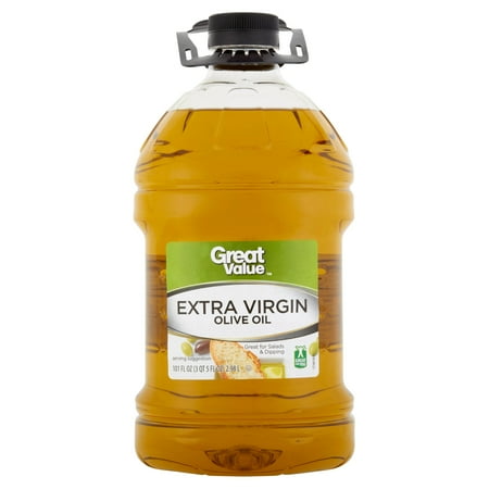 Great Value 100% Extra Virgin Olive Oil, Oil for Cooking, 101 Fl. Oz.