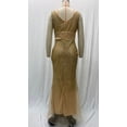 thumbnail image 6 of Women's Evening Dress Sexy Sling Formal Slim-Fit Sequined Fishtail Party Long Dress  Gold/Black Gown, 6 of 6