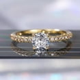 thumbnail image 6 of K-KED Women Elegant Delicate Jewelry Party Gifts 925 Silver Filled Ring Wedding Band Sz 5-11-5-GOLDEN, 6 of 9