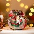 thumbnail image 1 of Wrapping Paper Drawstring Candy Reusable Velvet Santa For Holiday Wrapping Party Packaging Decoration, 1 of 6