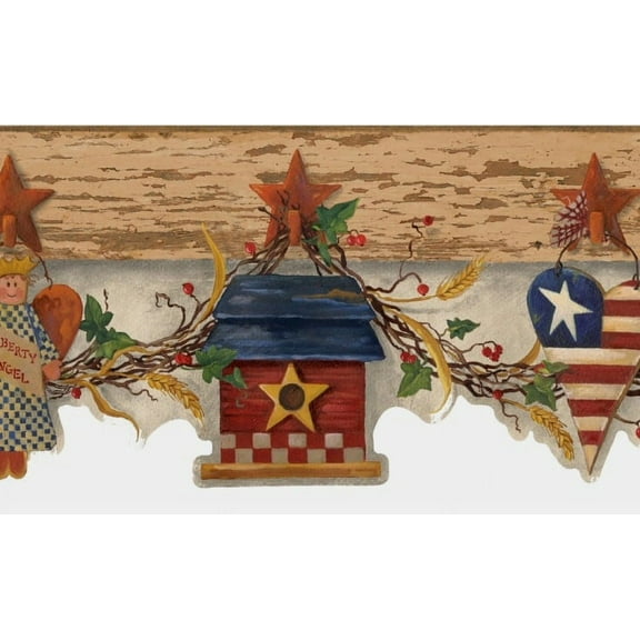 878970 Patriotic Swag Wallpaper Border AAI08122b