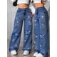 thumbnail image 5 of 2026 Y2K Retro Azul Jeans For Mujeres Otoño E Invierno Hot Diamond Butterfly Pantalones Rectos Sueltos, 5 of 7