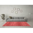 thumbnail image 3 of Ahgly Company Machine Washable Indoor Square Oriental Red Modern Area Rugs, 8' Square, 3 of 4