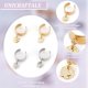 thumbnail image 5 of 8 anillos de acero inoxidable de 2 colores con dijes para mujer, redondos, ajustables, con dijes de luna y estrella, con puño abierto., 5 of 6
