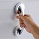 thumbnail image 4 of Barras de apoyo con pasamanos antideslizantes, manija de seguridad para baño, soporte resistente de material ABS de alta calidad, potente ventosa para fijación a superficies lisas (plata), 4 of 4