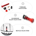 thumbnail image 2 of Masteelf Red Aluminum Alloy Stem Core Nut Valve Adapter Replacement Compatible with Various Tire Valve Types, 2 of 8