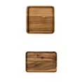 thumbnail image 1 of 2x Bandeja de Desayuno Forma Rectangular Cuadrada Rústica con Borde Relieve Macarena Bandeja de servir, 1 of 8