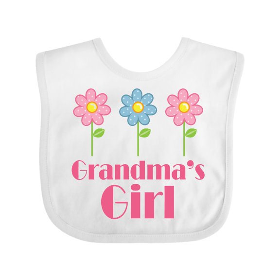 Inktastic Grandma's Girl Grandaughter Girls Baby Bib
