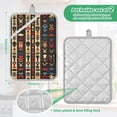 thumbnail image 6 of Yayeee Pot Holders Kitchen Heat Resistant with Pocket 7"x9.8" Cotton Oven Cooking Hot Pads, Beige Geometric, 6 of 7