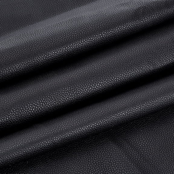 Leather Fabric 1Yard 55"x36" 1mm Thick Black Leather Material Sheets Marine Vinyl Fabric DIY and Craft Materials for Upholstery Cars Outdoor Yachts and Home Furniture DIY